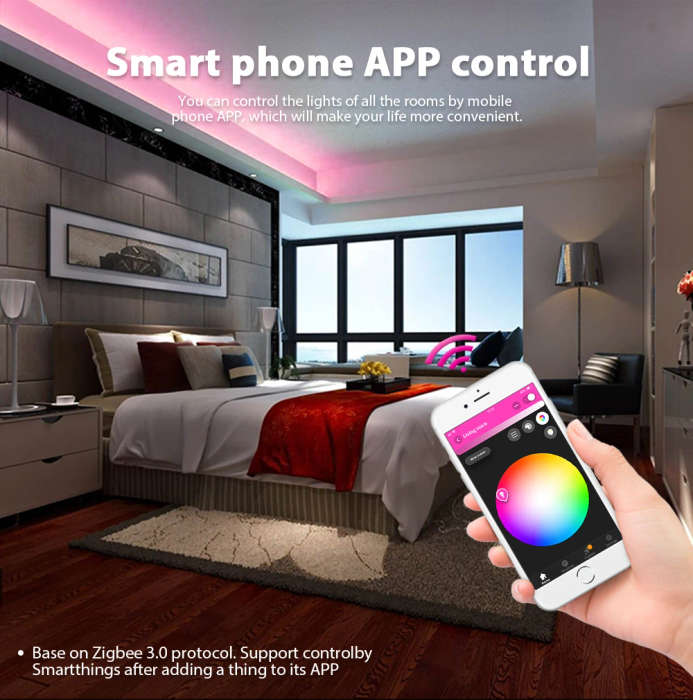 Glade ZIGBEE3.0 RGBCCT Controller Pro R F Remote Control, Intelligent Light Strip Controller