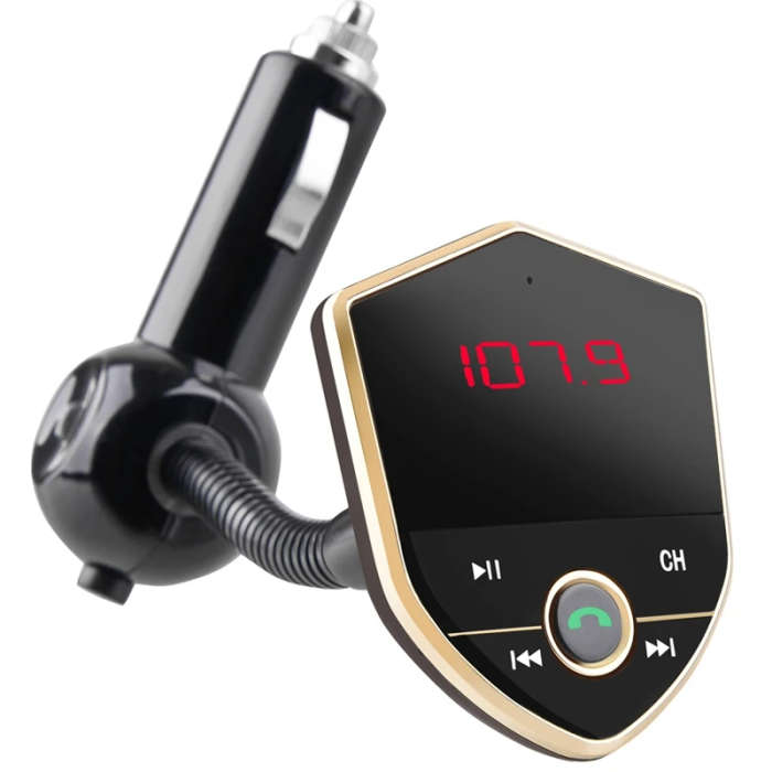 Bluetooth FM Transmitter Wireless In-Car Radio Adapter Music Player Hands-Free Calling Car Kit