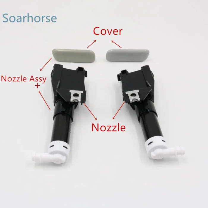 For Mitsubishi headlight washer spray nozzle Assy headlamp water Jet nozzle with cover cap