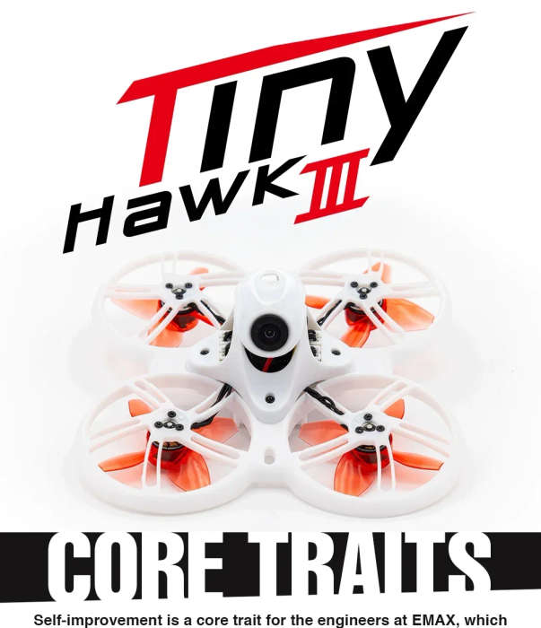 Emax Tinyhawk III RTF Kit 3 FPV Racing Drone F4 15000KV RunCam Nano 4 25-100-200mW