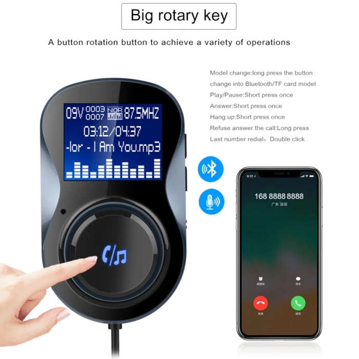 BC30 Wireless Bluetooth FM Transmitter Radio Adapter Car Charger