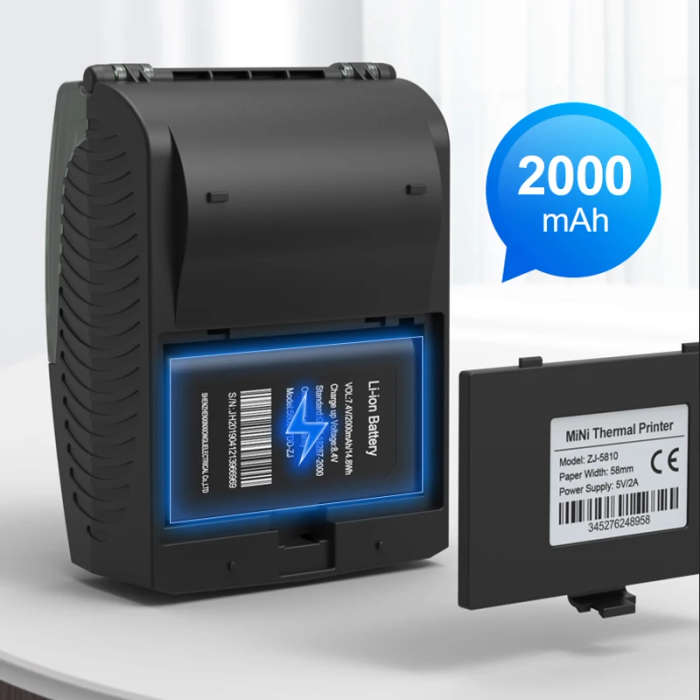 Portable USB Bluetooth Thermal Receipt Printer
