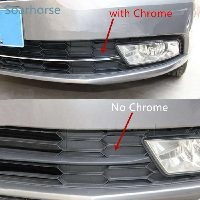 Front Lower Grille Bumper Vent Fog Lamp Light Cover Frame For Skoda Superb 2013-2015
