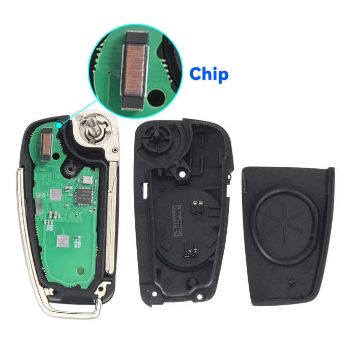 3 Button Car Remote Key Fob FSK 315/433Mhz 8E Chip For Audi A6 S6 Q7 2004-2015