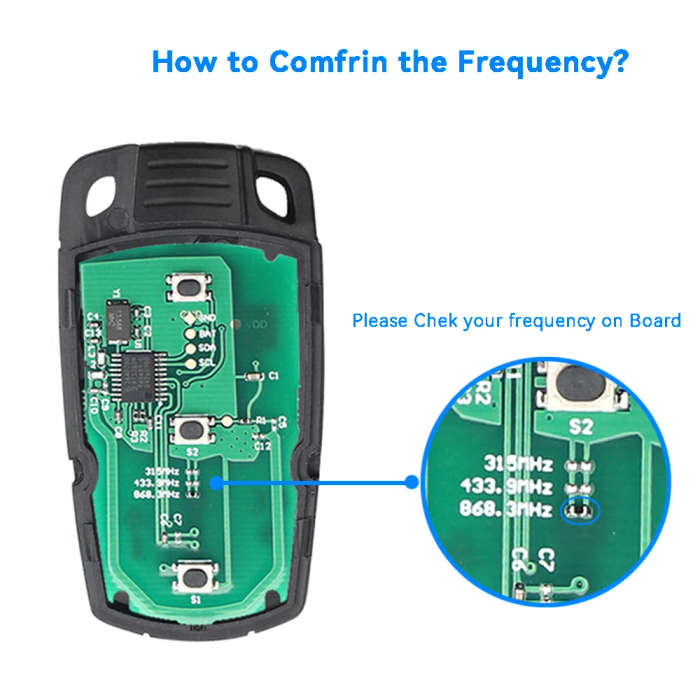 Remote Control Car Key Fob Case PCF7945 Chip KR55WK49123 for BMW E60 E61 E70 E71 E72 E81 E82 E87 E88