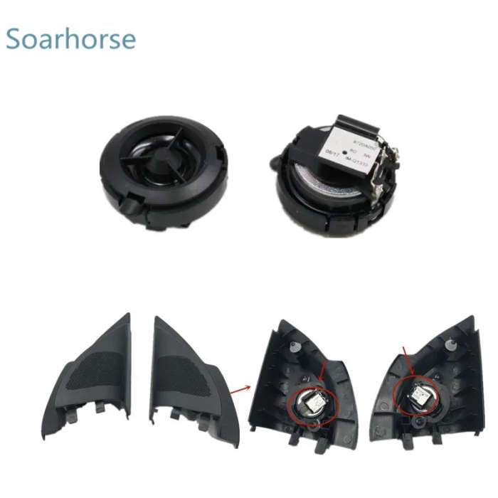 Front door wing mirror Triangle plate Tweeter Speaker Treble Horn for Mitsubishi Lancer EX