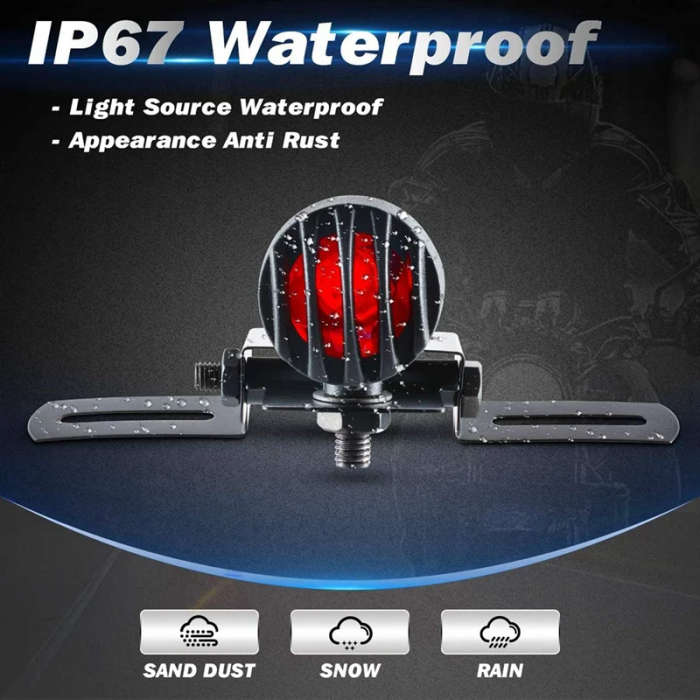 Turn Signal Light Yellow White Handle Bar End Indicator With Taillight Red Brake Stop Running Light