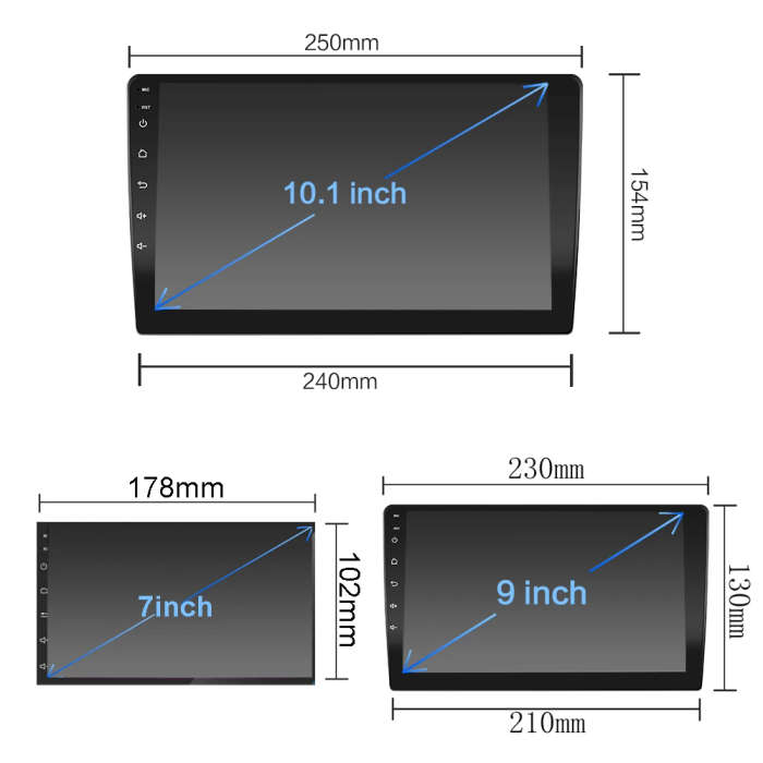 2Din Carplay Universal Auto Android Car Multimedia Player GPS Navigation BT DAB FM USB Wifi