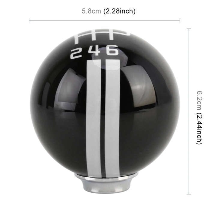 Universal Vehicle Ball Shape Modified Resin Shifter Manual 6-Speed Right-R Gear Shift Knob