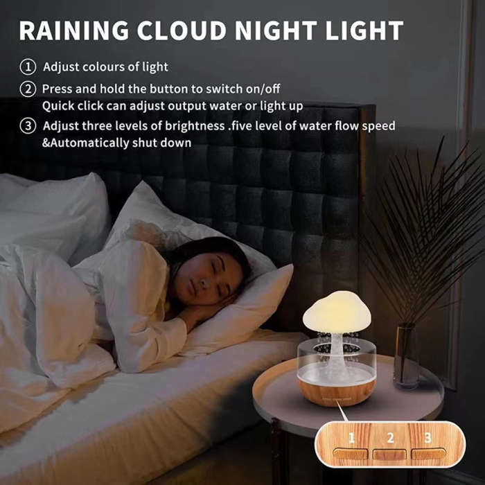 Rain Cloud Night Light Humidifier
