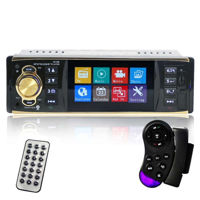 4019B HD 1 Din 4.0 inch Car Bluetooth Radio Receiver MP5 Player, Support FM & TF Card