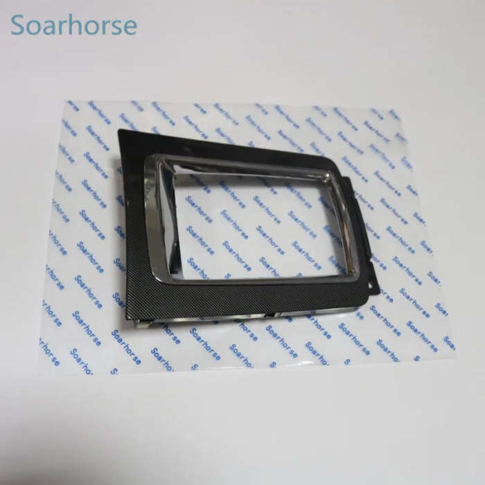 For Mitsubishi Lancer EX Carbon Fiber CVT Automatic Transmission Gear Shift Lever Panel Cover Trim