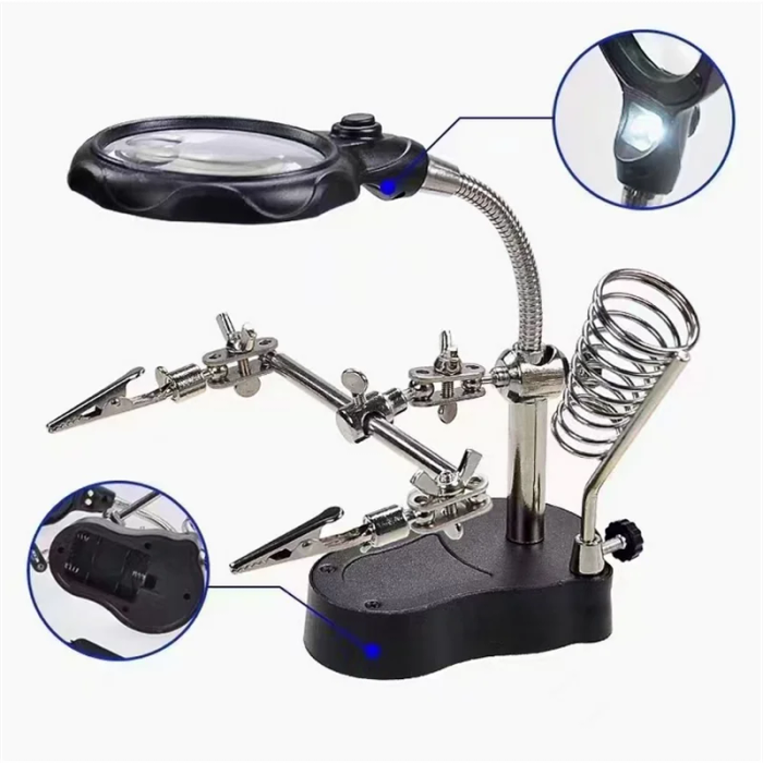 Helping Hands with Soldering Stand plus Magnifier and LED light