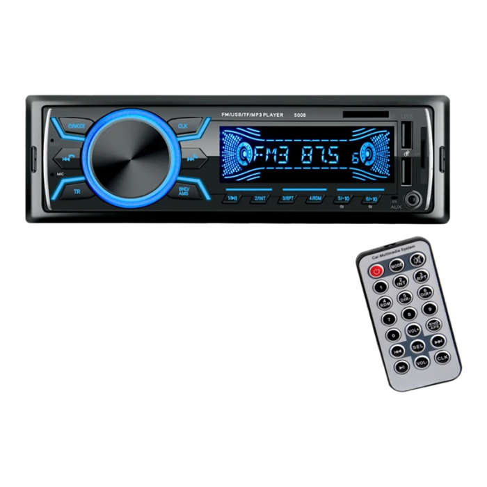 1 Din Car Radio Bluetooth Stereo Mp3 Player 2 USB/Sd/Fm Head Unit Non Cd 7 Color