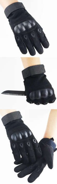# 6 - Black Glove Full Finger with ventilation