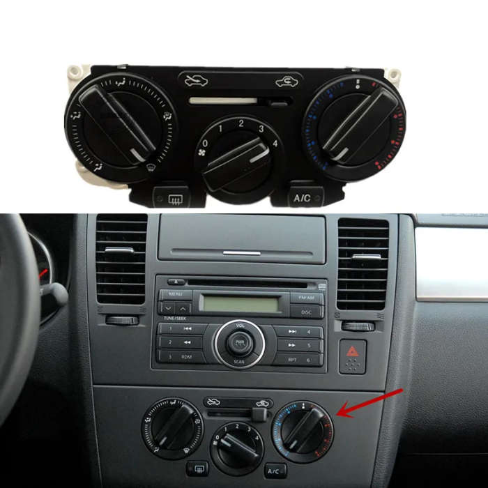 For Nissan Tiida Versa Center Dash Air Conditioner A/C Heater Switch Climate Control Button Assy
