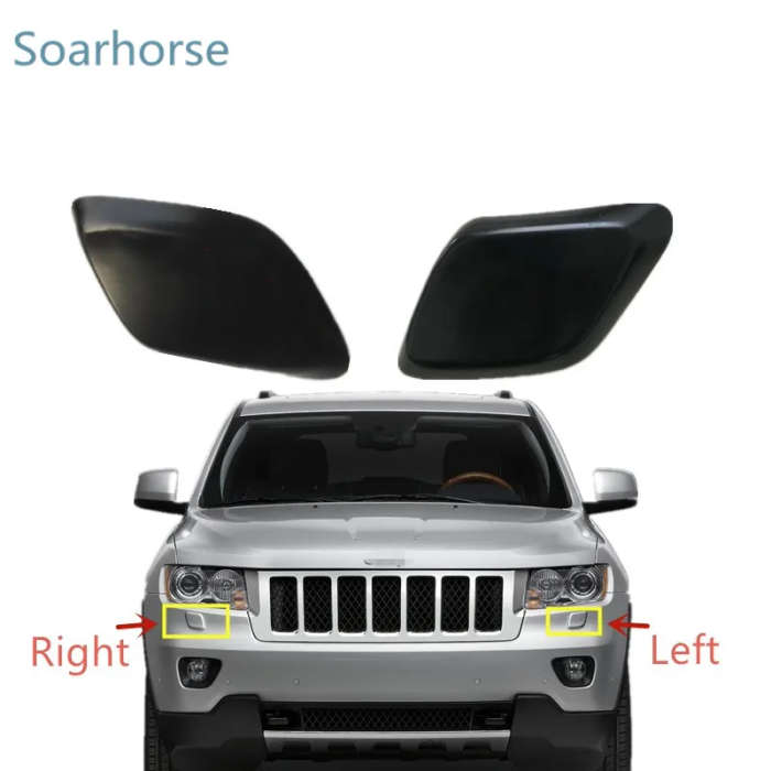 Front Bumper Headlight Washer Spray Nozzle Cover Cap For JEEP Grand Cherokee 2011-2013