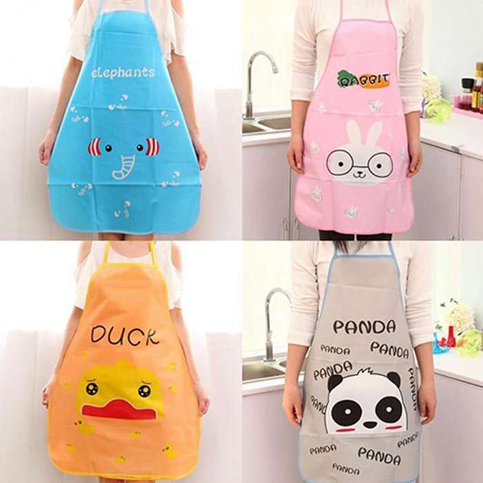 Kids Cartoon Adjustable Waterproof Sleeveless Cooking Apron