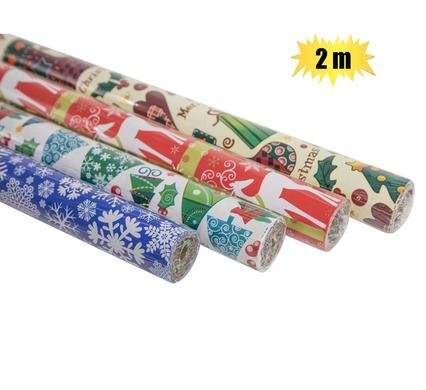 Xmas stationery gift wrap 2mx700mm 60gsm
