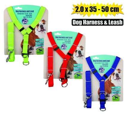 Dog Harness & Lead Set 2.0x35-50cm