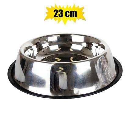 Pet Stainless Steel Bowl 23cm Plain