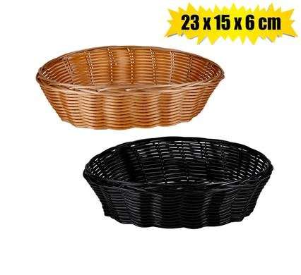 Woven Plastic Basket, 23 X 15 X 6cm