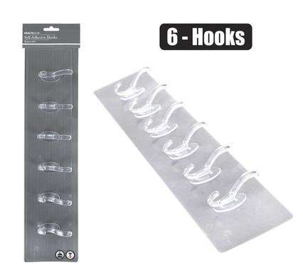 HOOK SELF ADHESIVE 6 HOOK