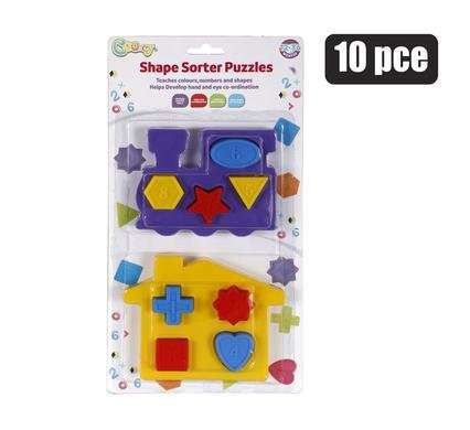 Baby toy edu shape sorter 2 sets, 10pc