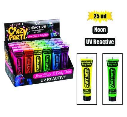 Neon Face Paint Tube, 25ml