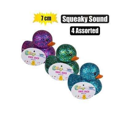 Vinyl Themed Duck 7cm, Gliiter