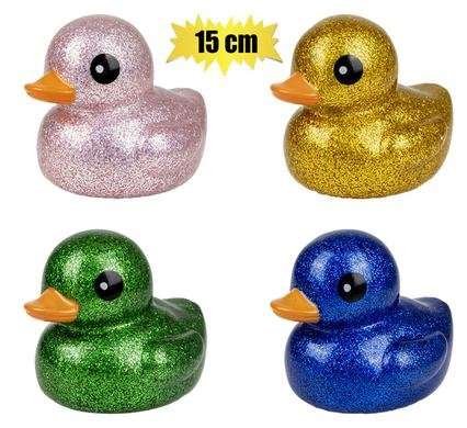 Vinyl Themed Glitter Duck 15cm