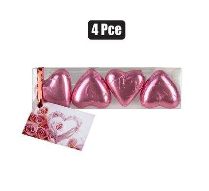 Chocolate Hearts In Gift Box, 4-piece