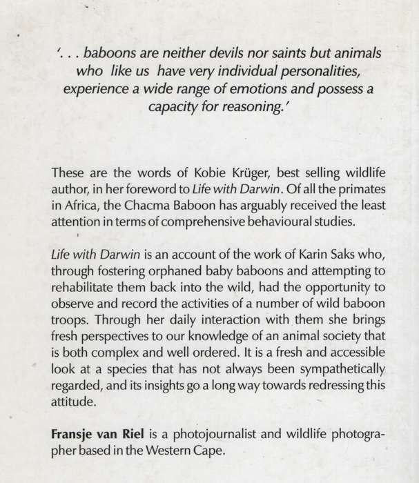 Life with Darwin and other Baboons - Van Riel, Fransje