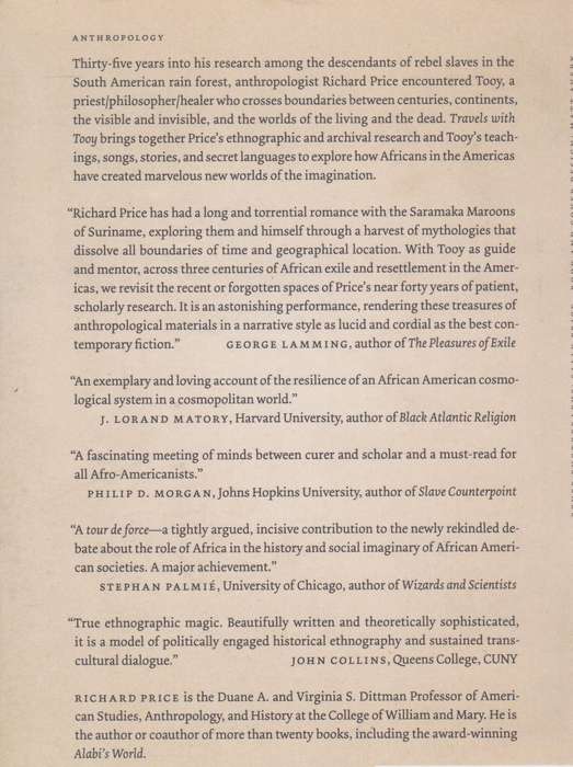 Travels with Tooy: History, Memory, and the African American Imagina - Price, Richard