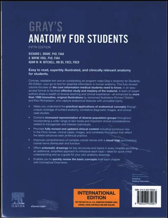 Gray's Anatomy for Students 5th Edtion (International Edition) - Richard L. Drake, A. Wayne V