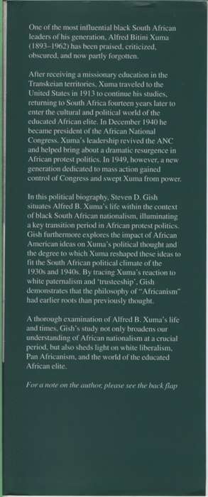 Alfred B.Xuma: African, American, South African SECONDHAND - Steven D. Gish