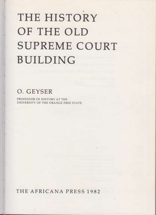 The History of the Old Supreme Court Building - Geyser, O.