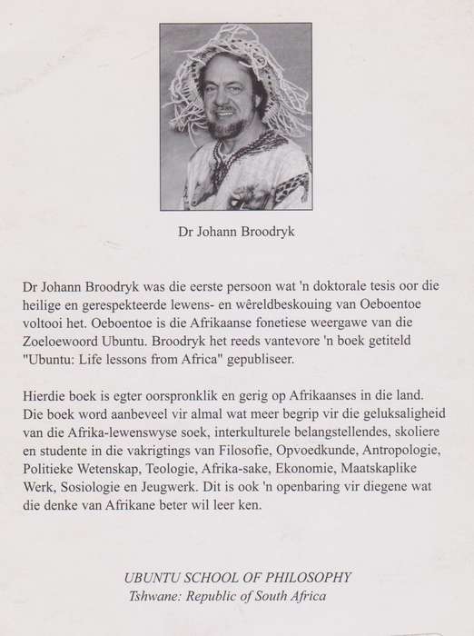 Oeboentoe. SÃª Afrika SÃª - Broodryk, Johann