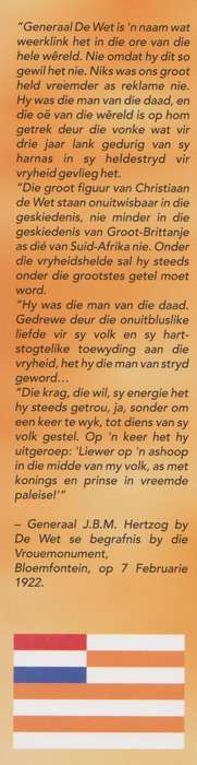 Generaal de Wet in die Vredefortkoepel - d'Assonville, V. E.