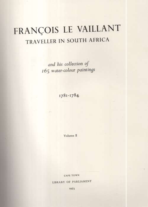 FRANCOIS LE VAILLANT VOL 2 ONLY HC 2H SECONDHAND - LEVAILLANT,F