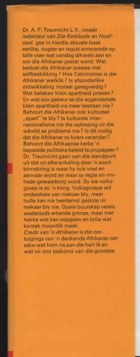 Credo van 'n Afrikaner - Treurnicht, A. P.