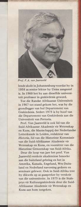 Die Evolusie van Apartheid en Ander Geskiedkundige Opstelle - Van Jaarsveld, F. A.