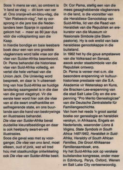 Die Vlae van Suider-Afrika - Pama, C.