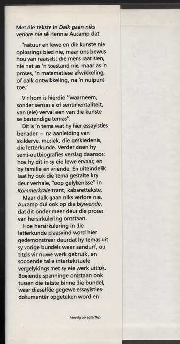 Dalk Gaan Niks Verlore Nie - Aucamp, Hennie