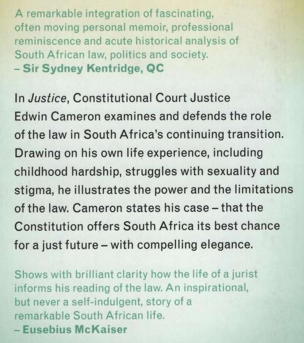 Justice: A Personal Account - Cameron, Edwin