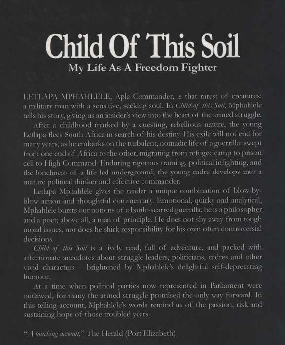 Child Of This Soil: My Life as a Freedom Fighter - Mphahlele, Letlapa - 9780795701498
