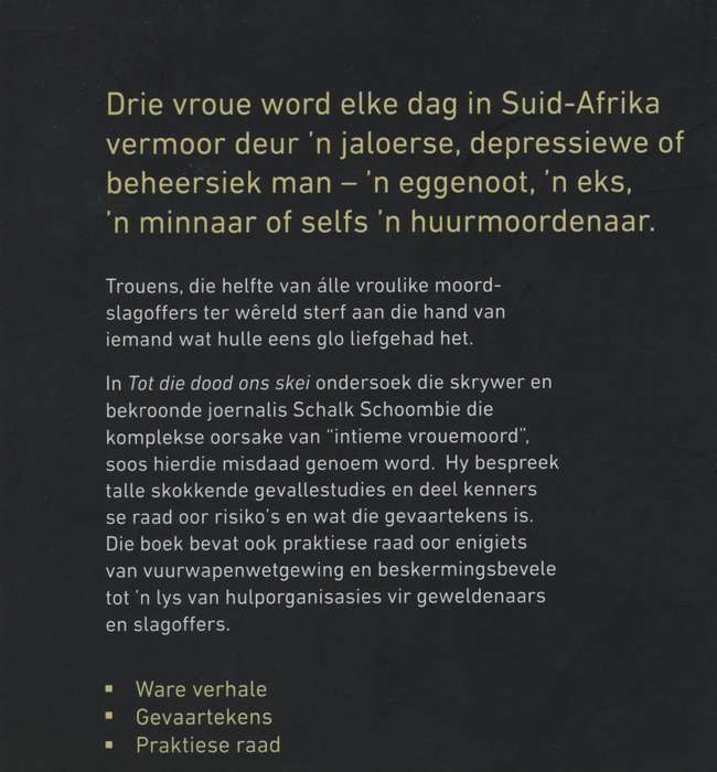 Tot die Dood Ons Skei: Mans wat Hul Vroue Vermoor - Schoombie, Schalk