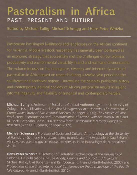 Pastoralism in Africa: Past, Present and Future - Bollig, Michael; Schnegg, Mi