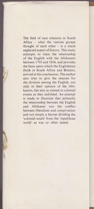 The Afrikaner as Viewed by the English 1795-1854 - Streak, Michael