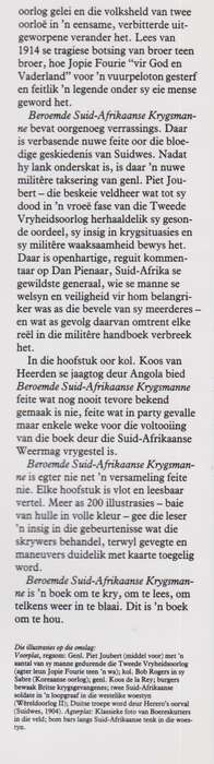 Beroemde Suid-Afrikaanse Krygsmanne - Scholtz, Leopold (ed)